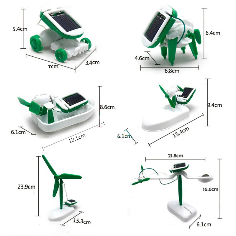 6-IN-1 DIY Educational Solar Power Kit: Simple, Educational Fun