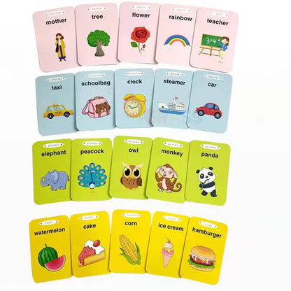 Educational Bilingual Audio book with Flash Cards in English, Russian, Spanish, & French